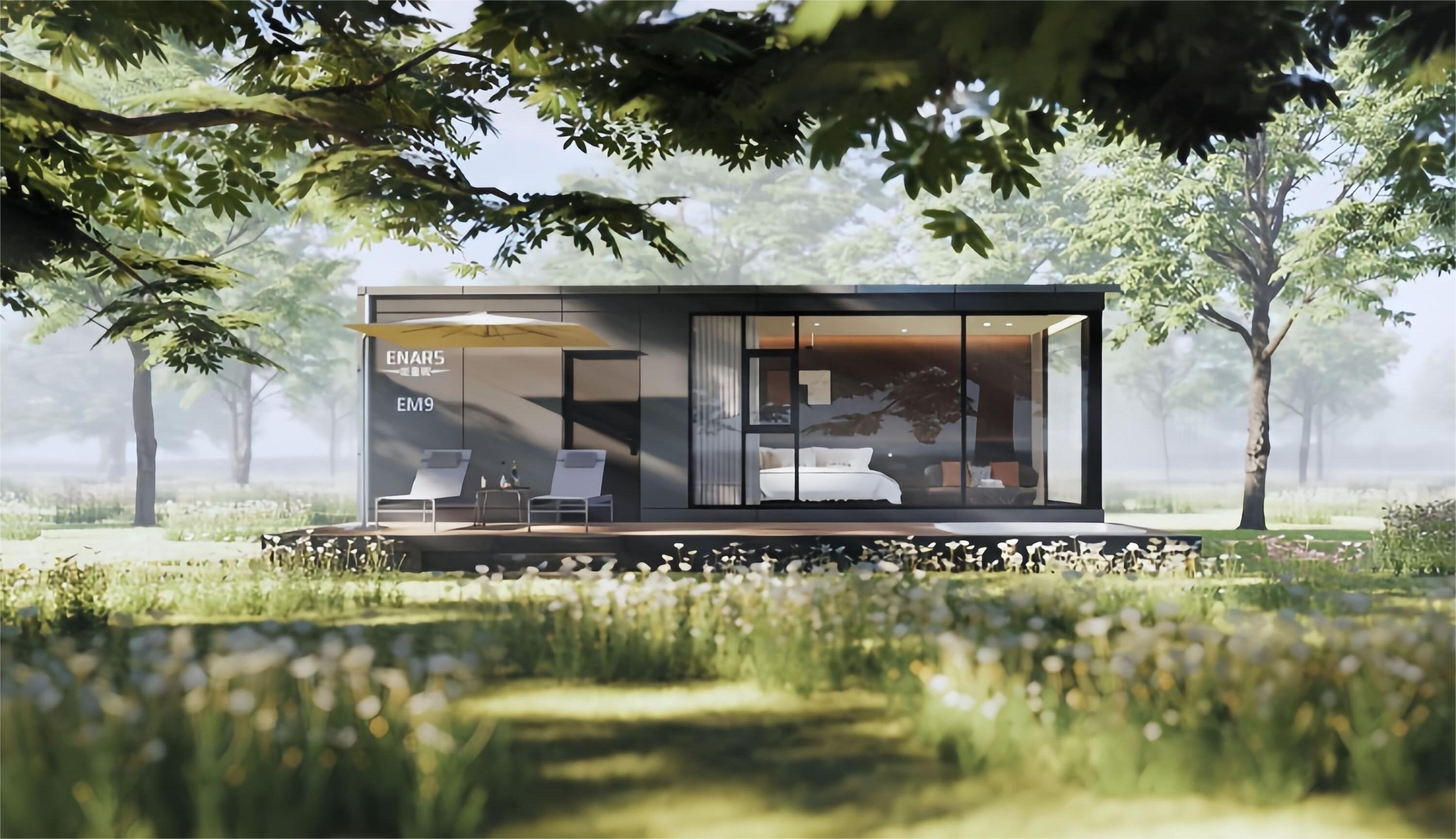 EM9-Capsule room integrated into nature